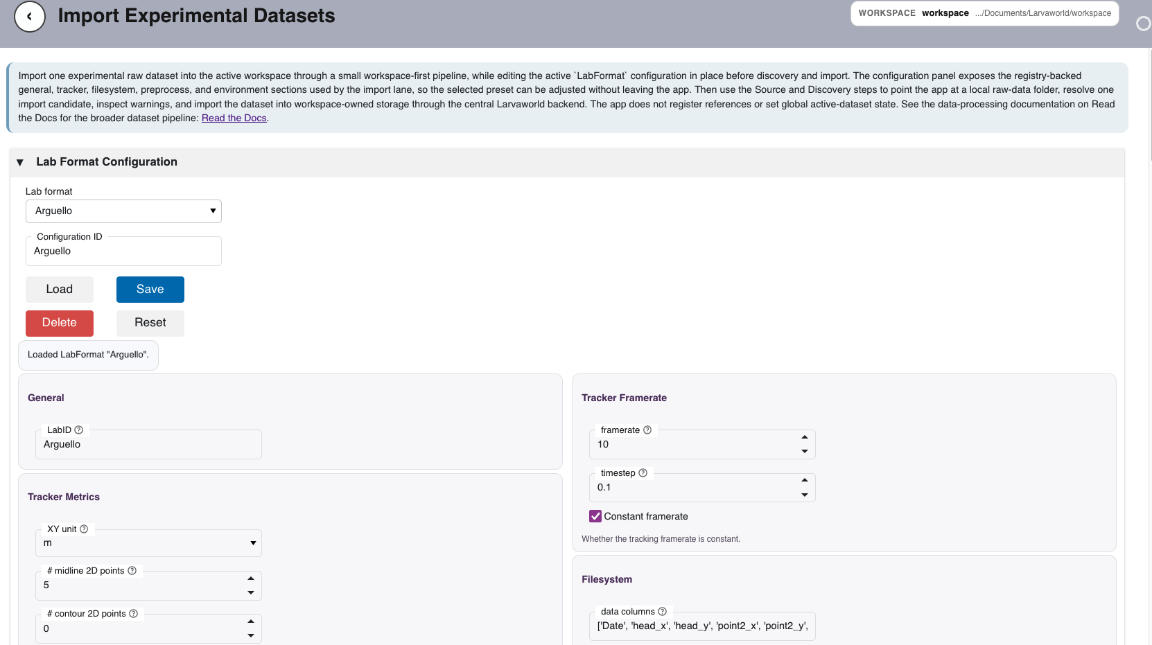 Import Experimental Datasets
